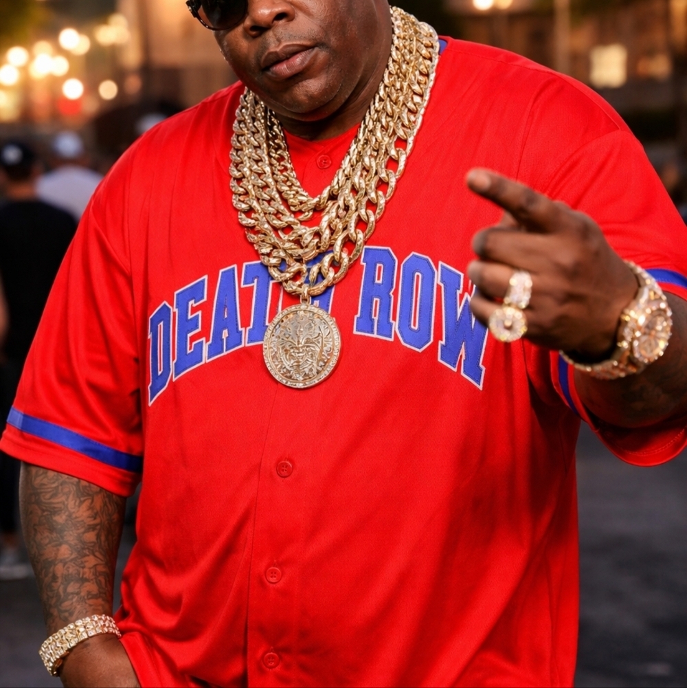 Death Row Records Red‎ Baseball Jersey Size 3XL New